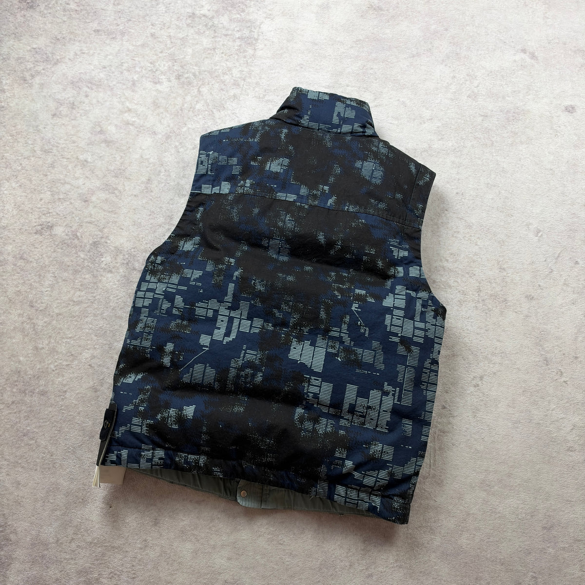 Stone Island Earth Mapping Camouflage Cotton Canvas-Down Vest AW 2024