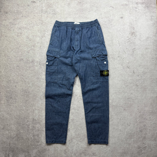 Stone Island Denim Cargo Pants SS 2021