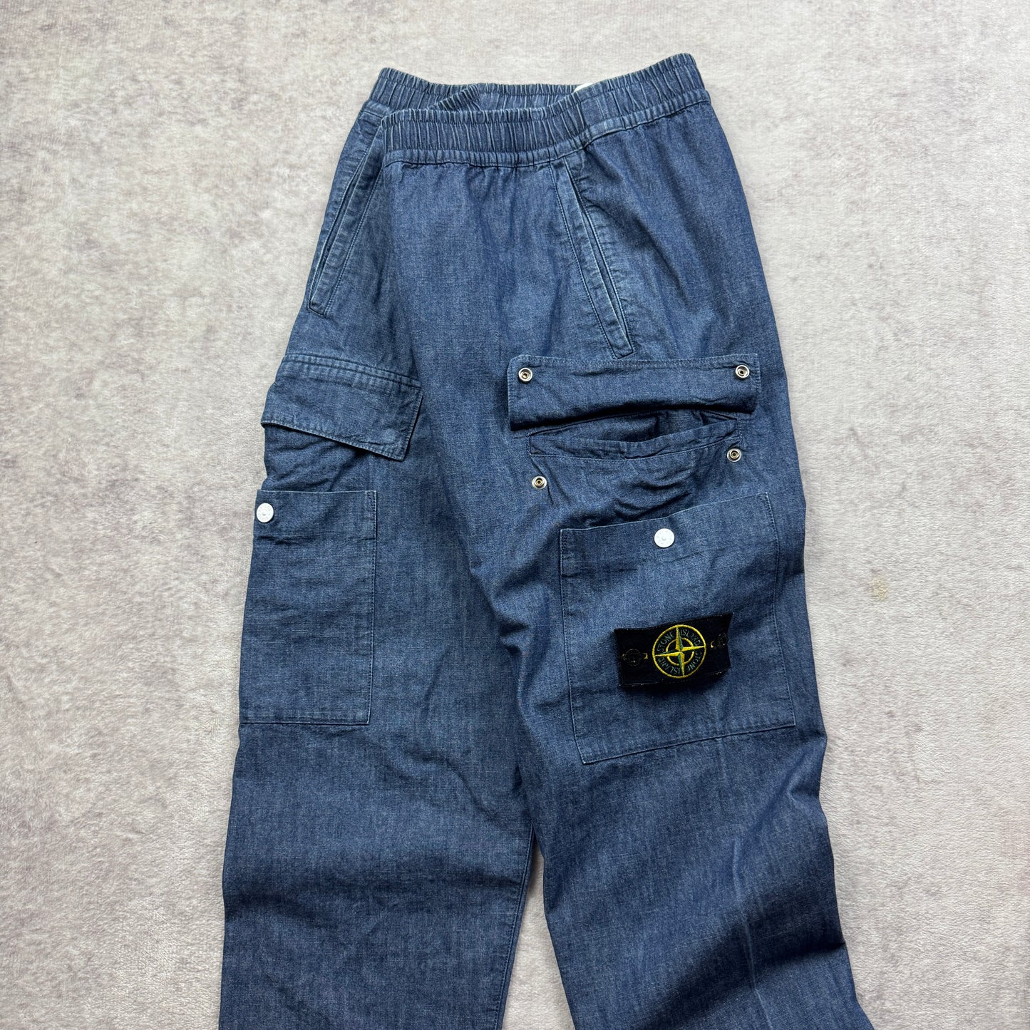 Stone Island Denim Cargo Pants SS 2021