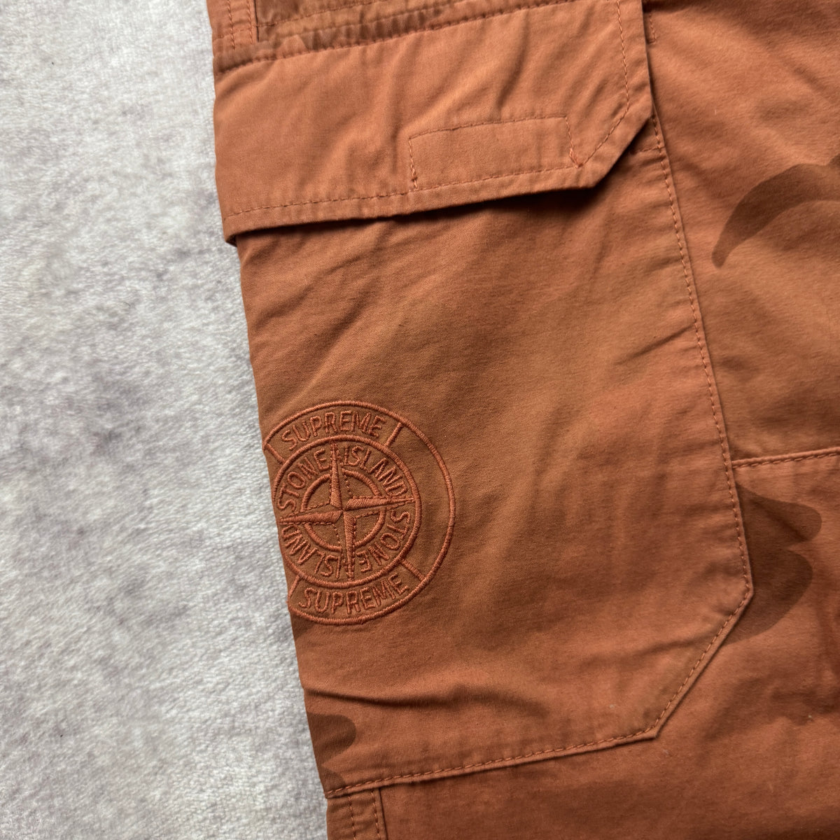 Stone Island x Supreme Camo Cargo Pants SS 2019