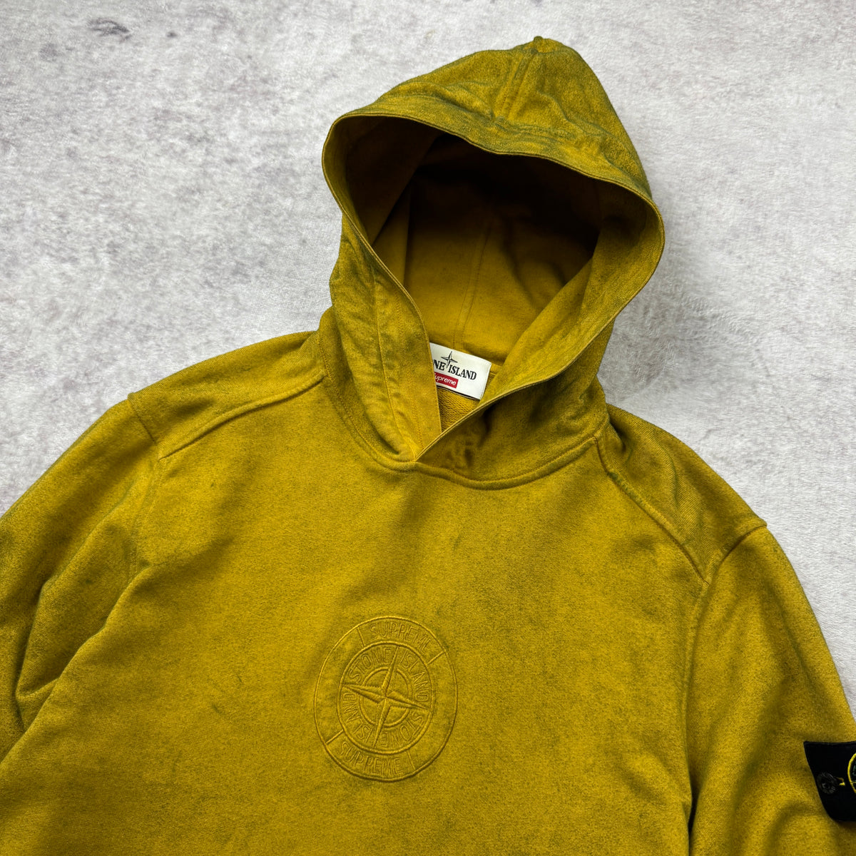 Stone Island x Supreme Dust Treatment Hooded Sweatshirt SS 2019
