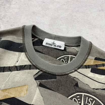 Stone Island Mixed Media All-Over Print Crewneck Sweatshirt AW 2021