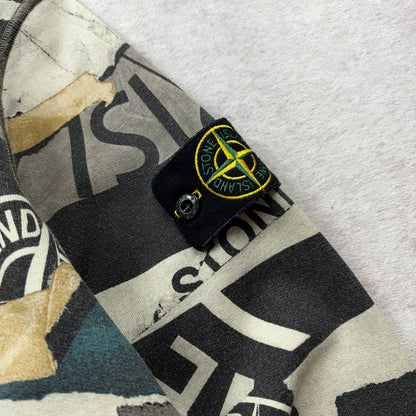 Stone Island Mixed Media All-Over Print Crewneck Sweatshirt AW 2021