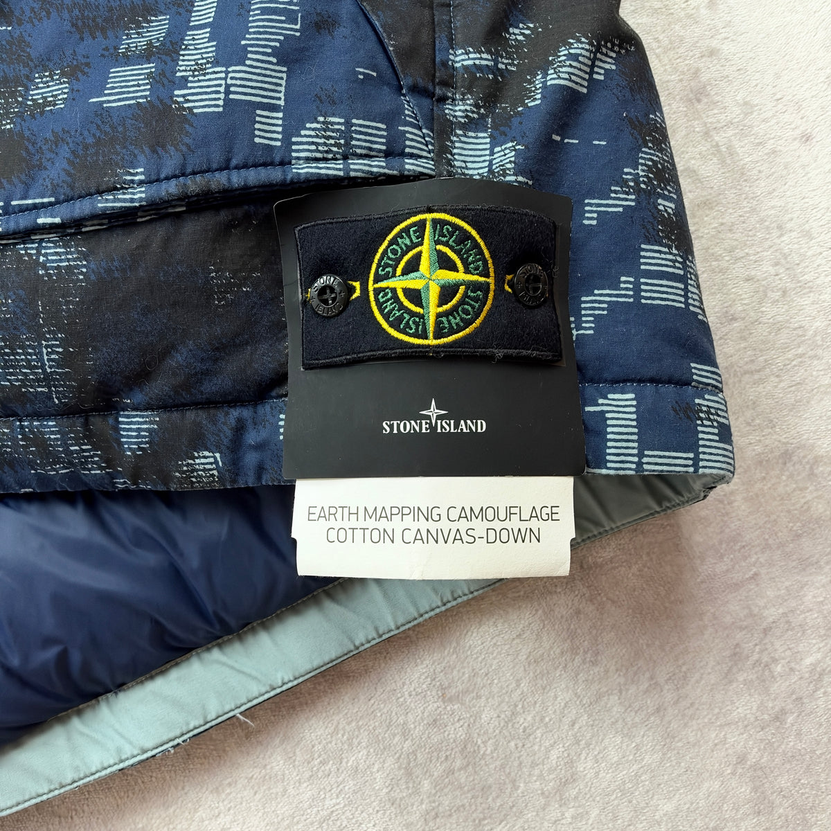 Stone Island Earth Mapping Camouflage Cotton Canvas-Down Vest AW 2024