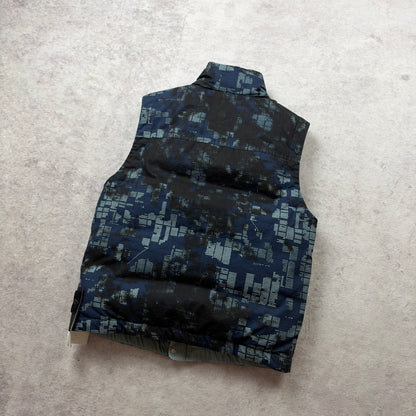 Stone Island Earth Mapping Camouflage Cotton Canvas-Down Vest AW 2024