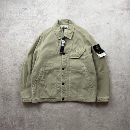 Stone Island Cotton Panama 'Old' Effect Overshirt AW 2026
