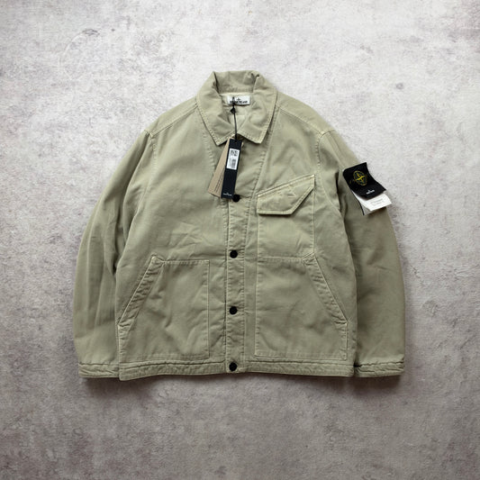 Stone Island Cotton Panama 'Old' Effect Overshirt AW 2026