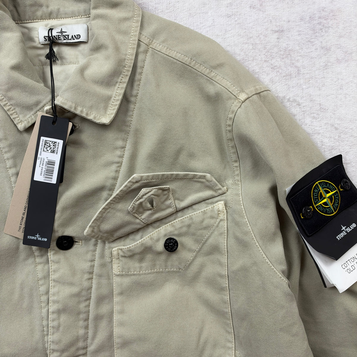 Stone Island Cotton Panama 'Old' Effect Overshirt AW 2026
