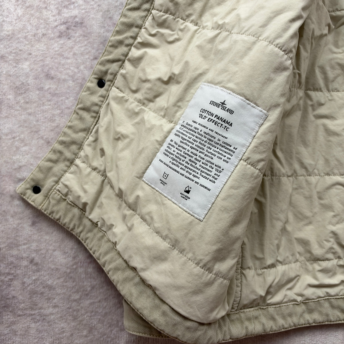 Stone Island Cotton Panama 'Old' Effect Overshirt AW 2026