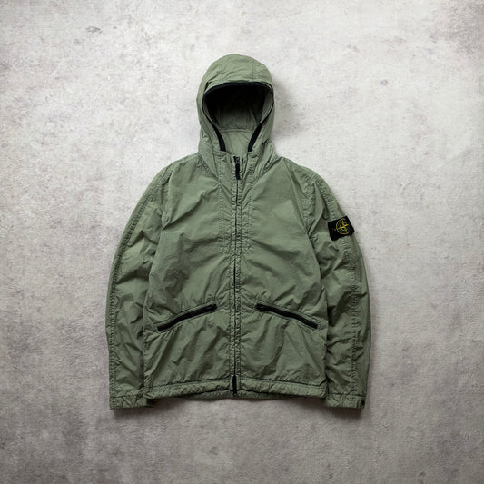 Stone Island Garment Dyed Crinkle Reps NY Hooded Jacket SS 2019