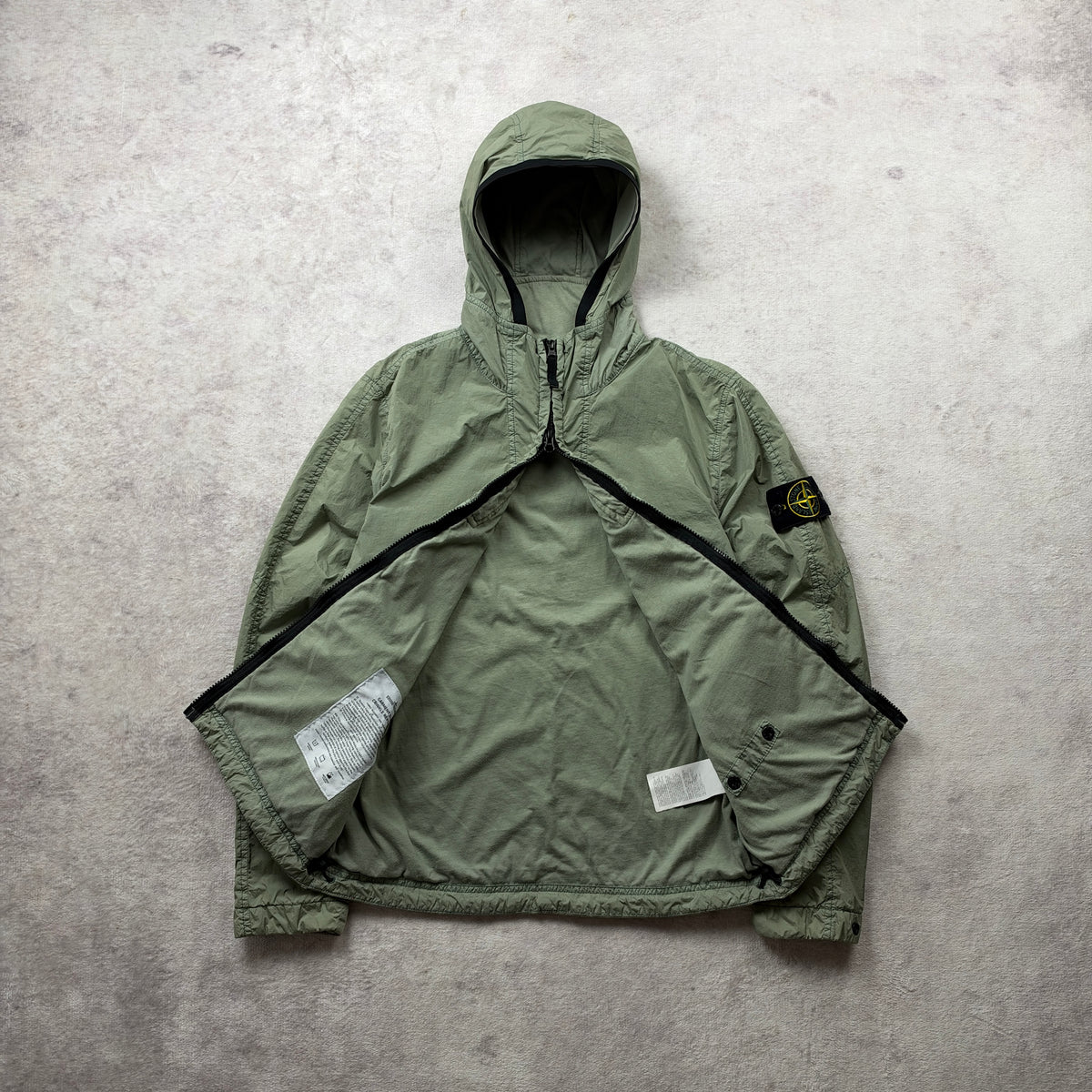 Stone Island Garment Dyed Crinkle Reps NY Hooded Jacket SS 2019