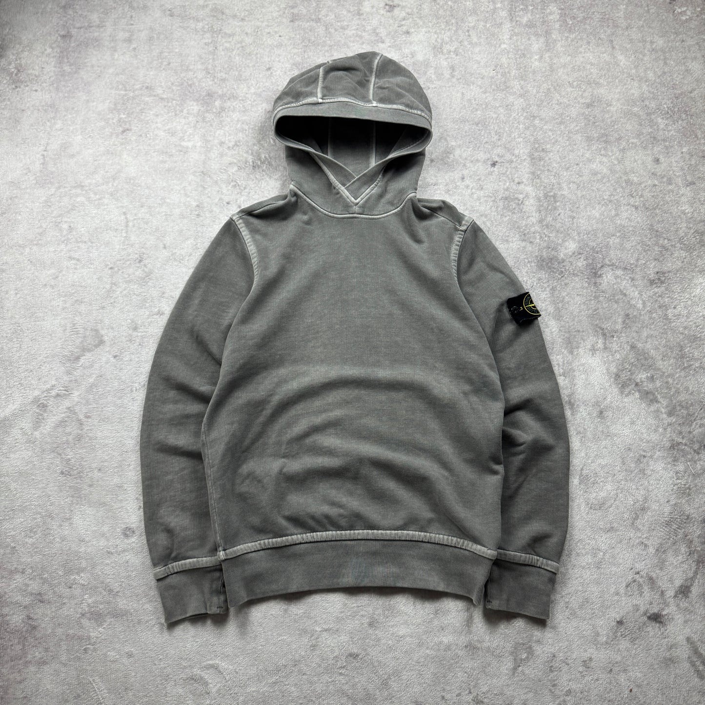 Stone Island Garment Dyed Washed Hooded Sweatshirt AW 2015