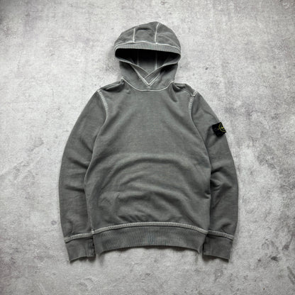 Stone Island Garment Dyed Washed Hooded Sweatshirt AW 2015