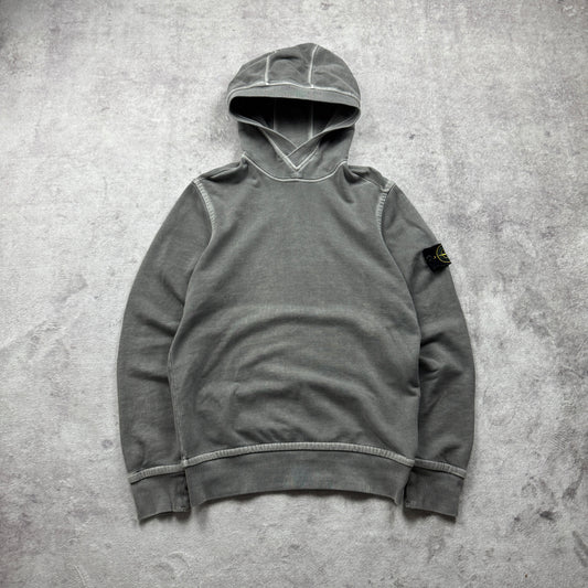 Stone Island Garment Dyed Washed Hooded Sweatshirt AW 2015