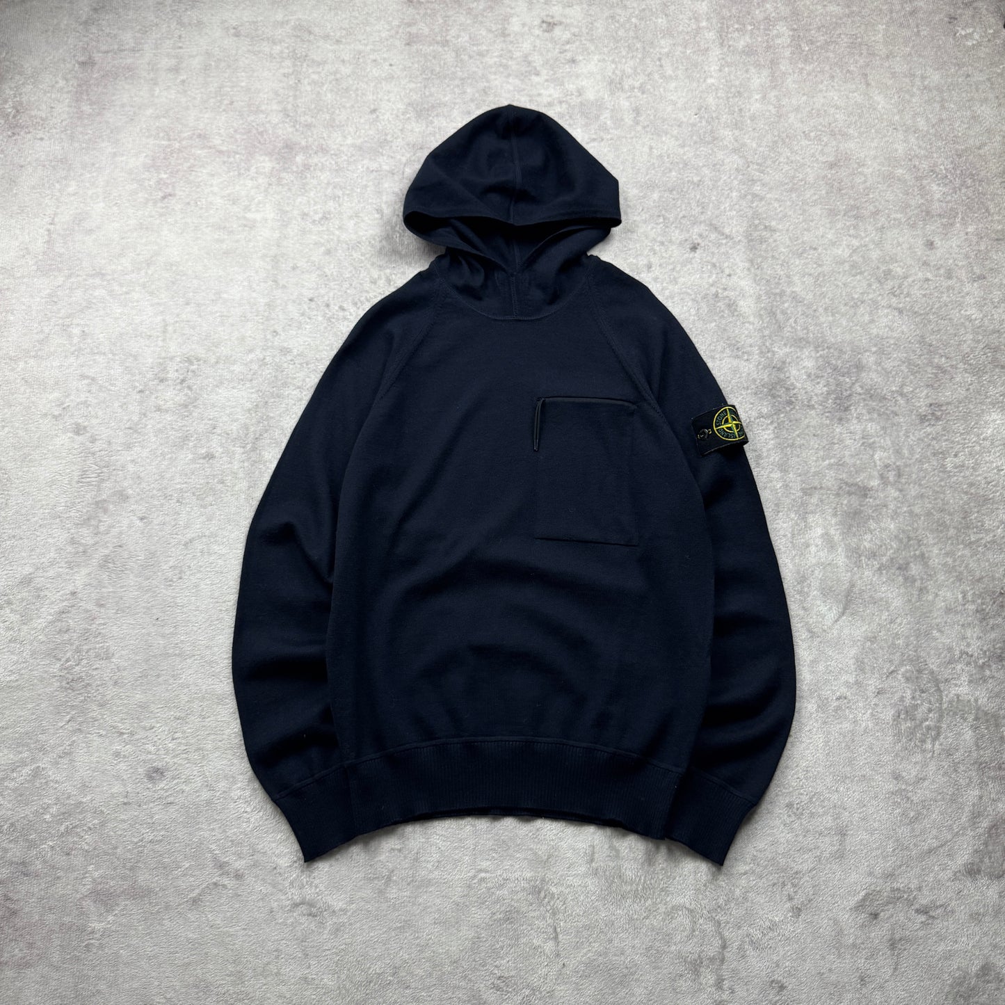 Stone Island Chest Pocket Knitted Hoodie AW 2020