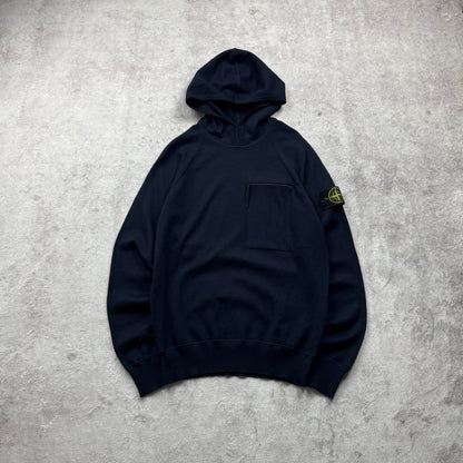 Stone Island Chest Pocket Knitted Hoodie AW 2020