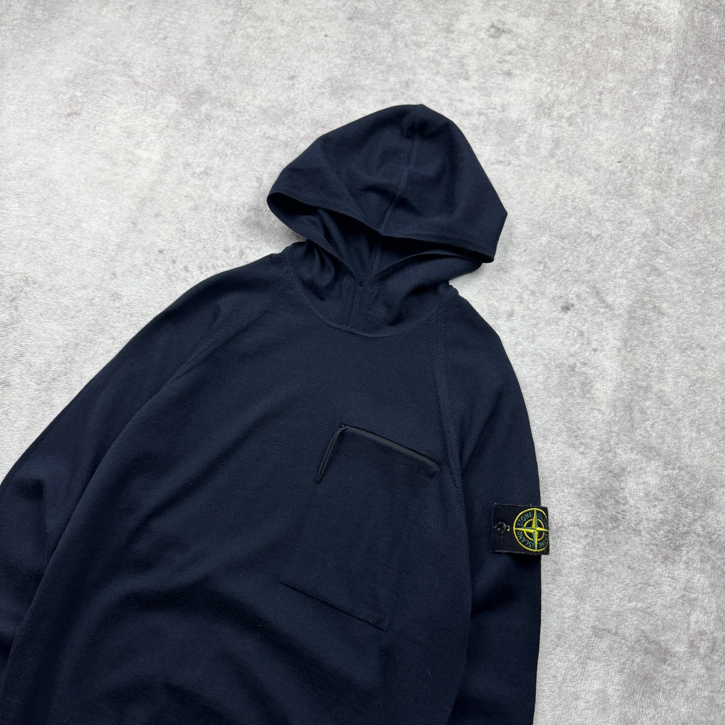 Stone Island Chest Pocket Knitted Hoodie AW 2020