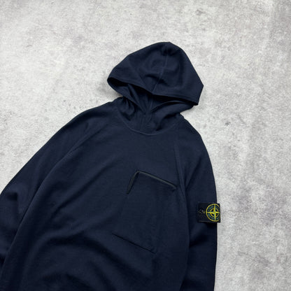Stone Island Chest Pocket Knitted Hoodie AW 2020