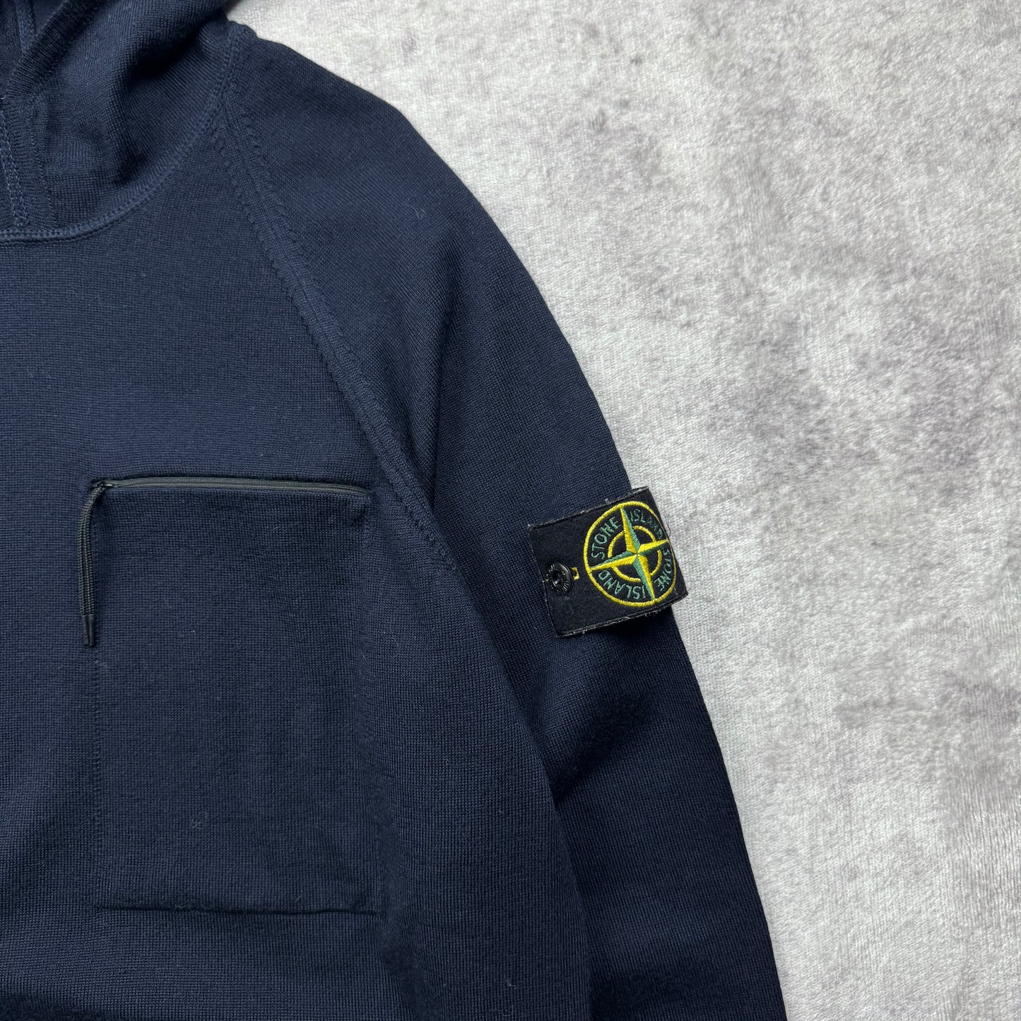 Stone Island Chest Pocket Knitted Hoodie AW 2020