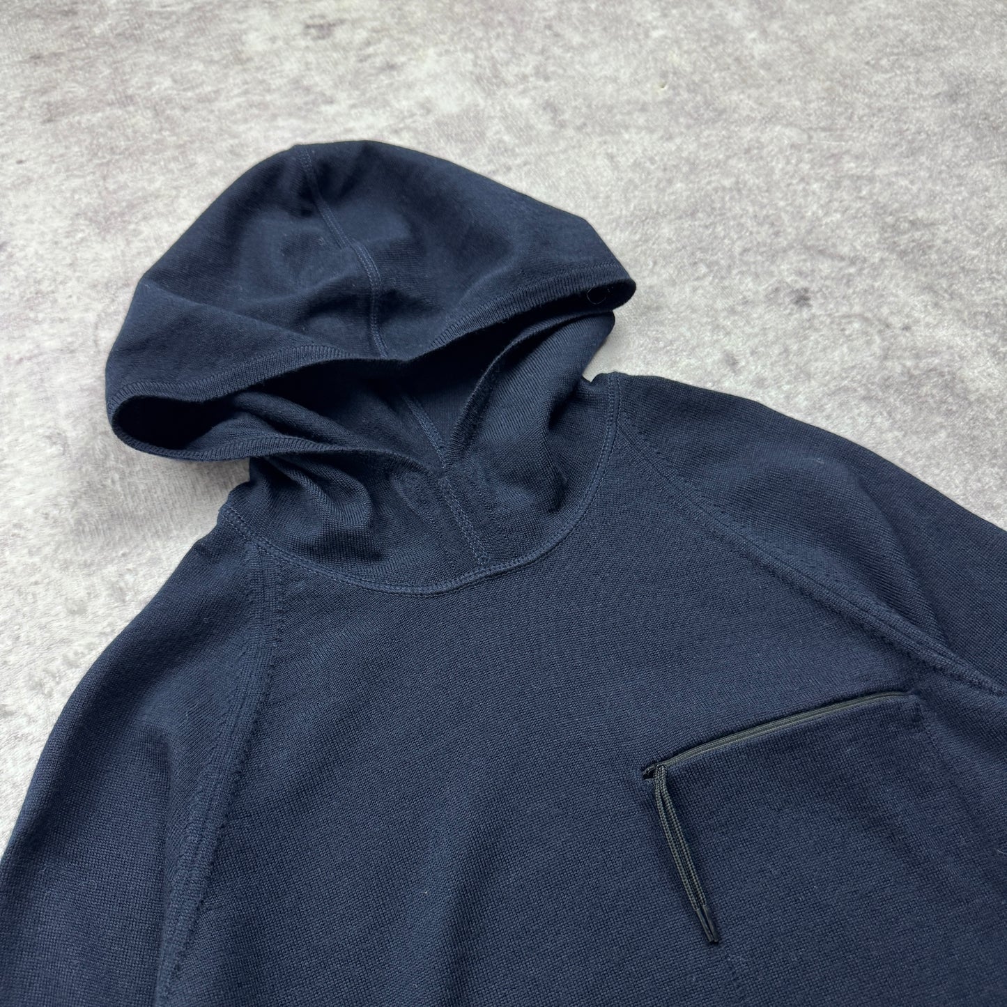 Stone Island Chest Pocket Knitted Hoodie AW 2020