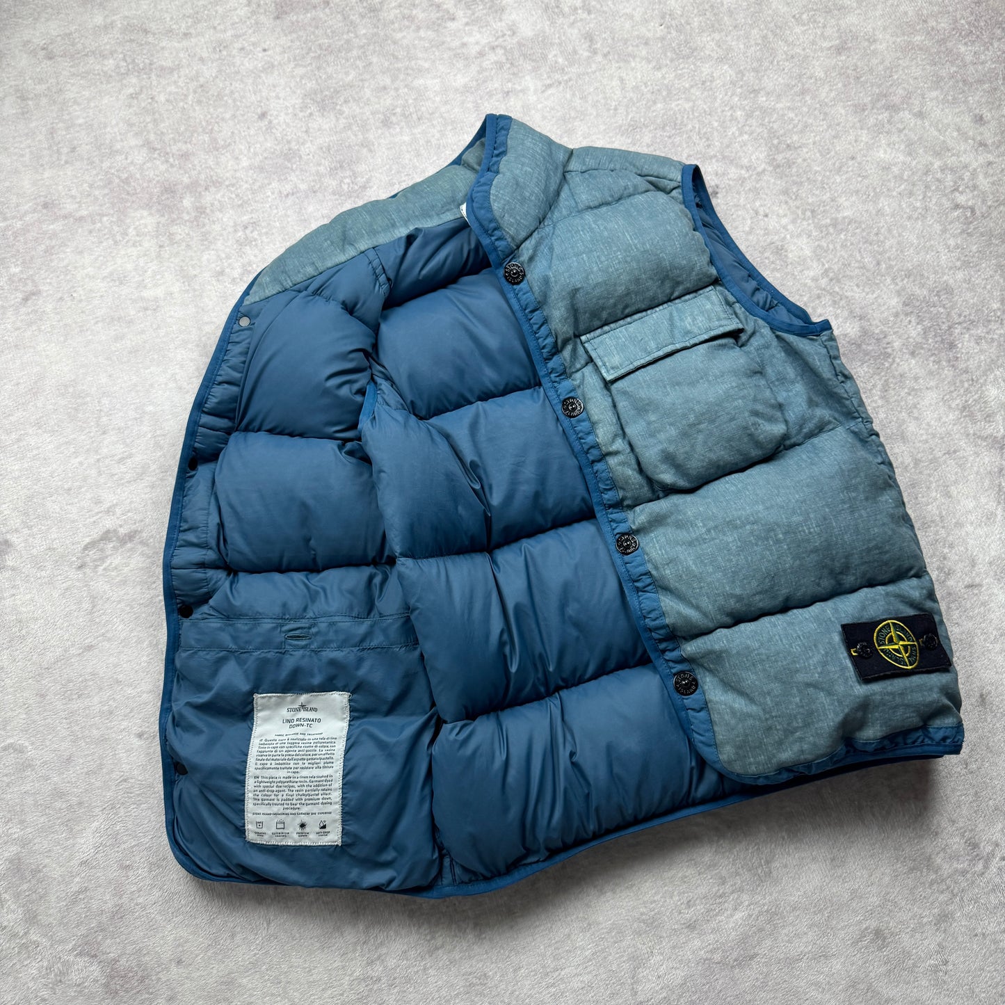 Stone Island Lino Resinato Down-TC Vest AW 2018