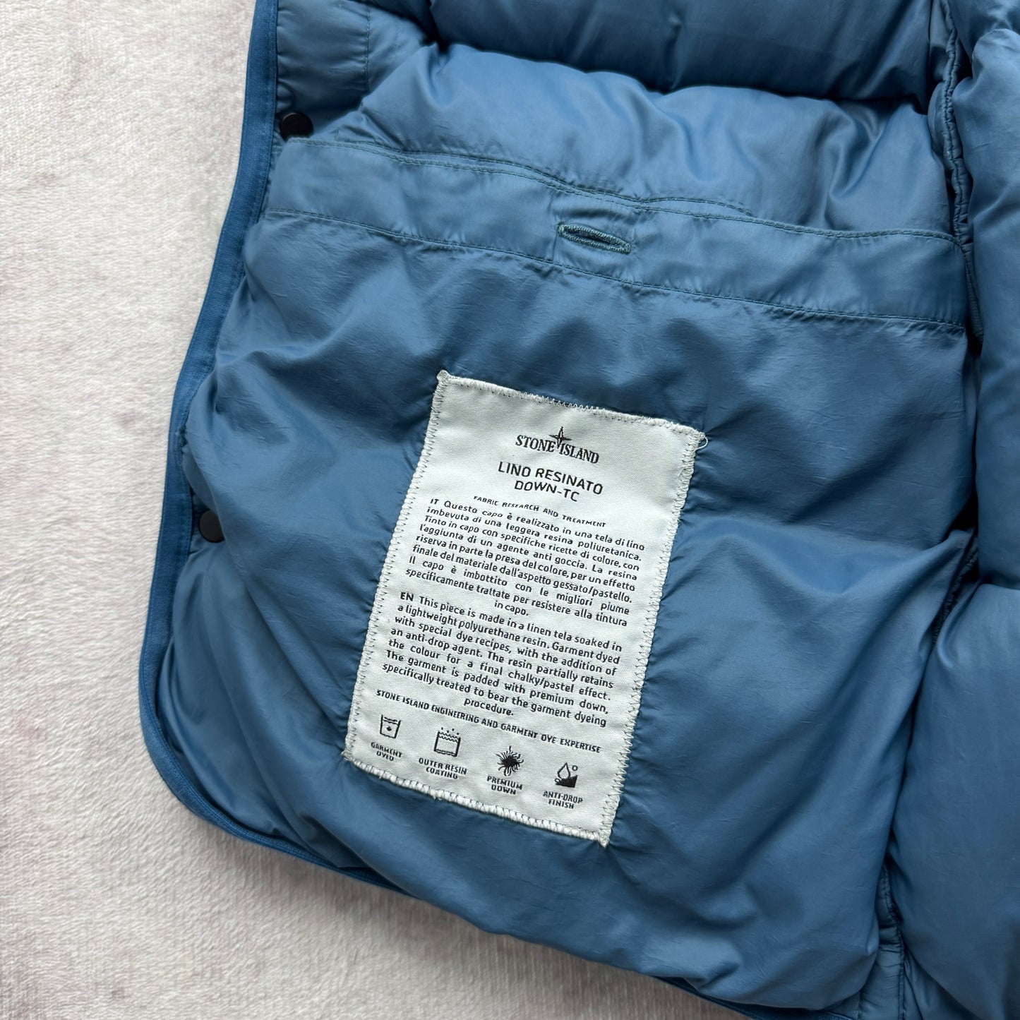 Stone Island Lino Resinato Down-TC Vest AW 2018
