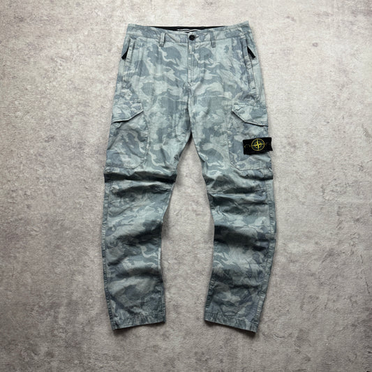 Stone Island Big Loom Camo Cargo Pants Type RE-T SS 2020
