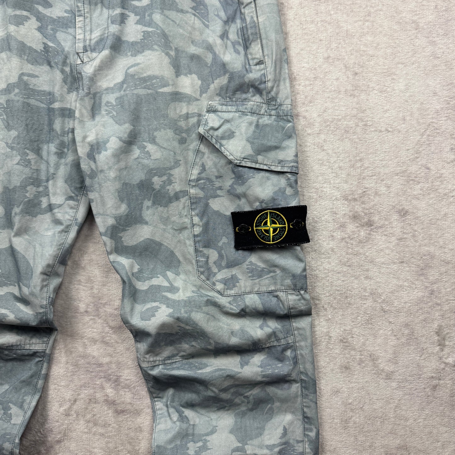 Stone Island Big Loom Camo Cargo Pants Type RE-T SS 2020