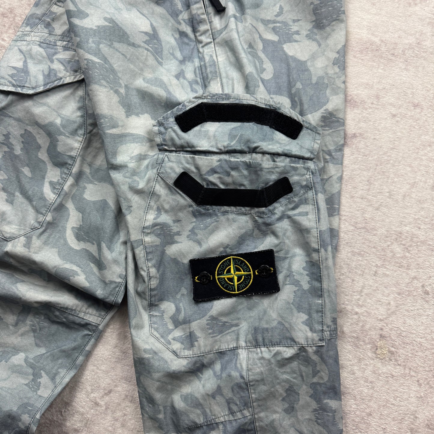 Stone Island Big Loom Camo Cargo Pants Type RE-T SS 2020