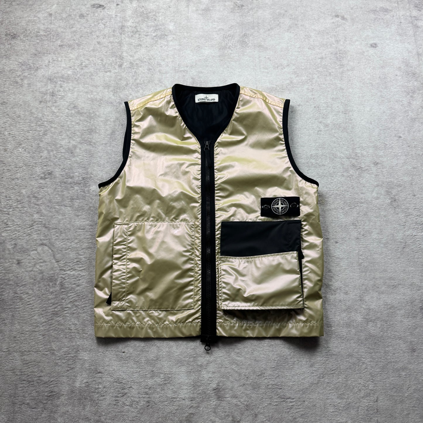 Stone Island Iridescent Coating Tela with Reflex Mat Vest AW 2018
