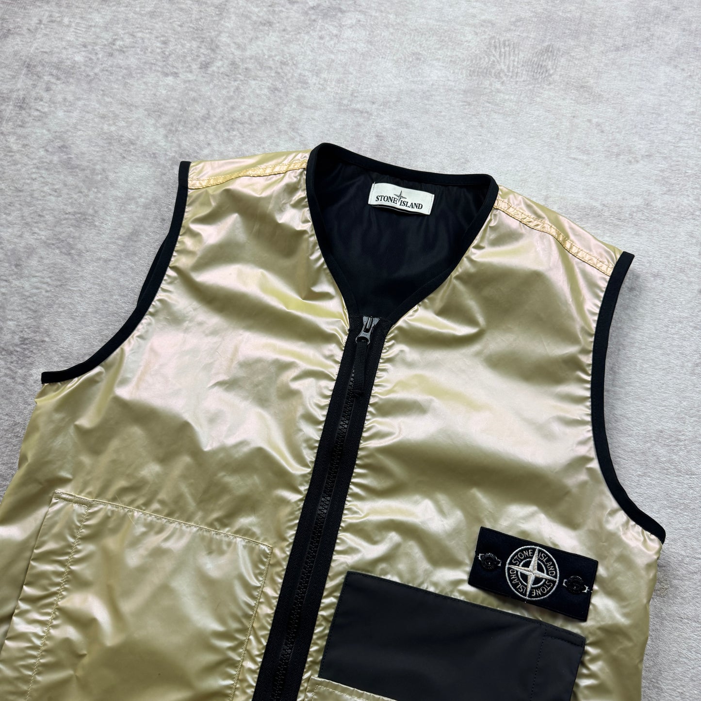 Stone Island Iridescent Coating Tela with Reflex Mat Vest AW 2018