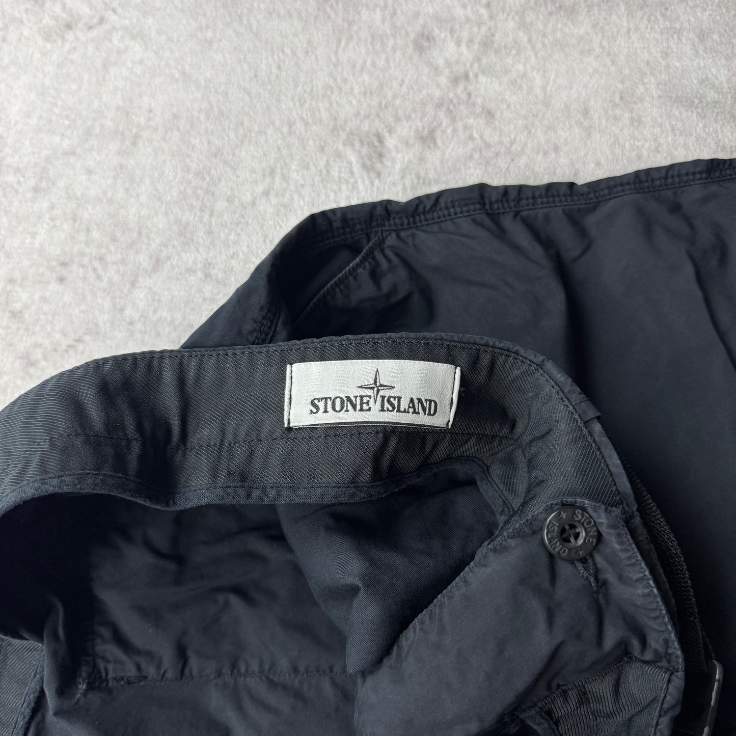 Stone Island Marina Cargo Shorts Leather Back Pocket SS 2015
