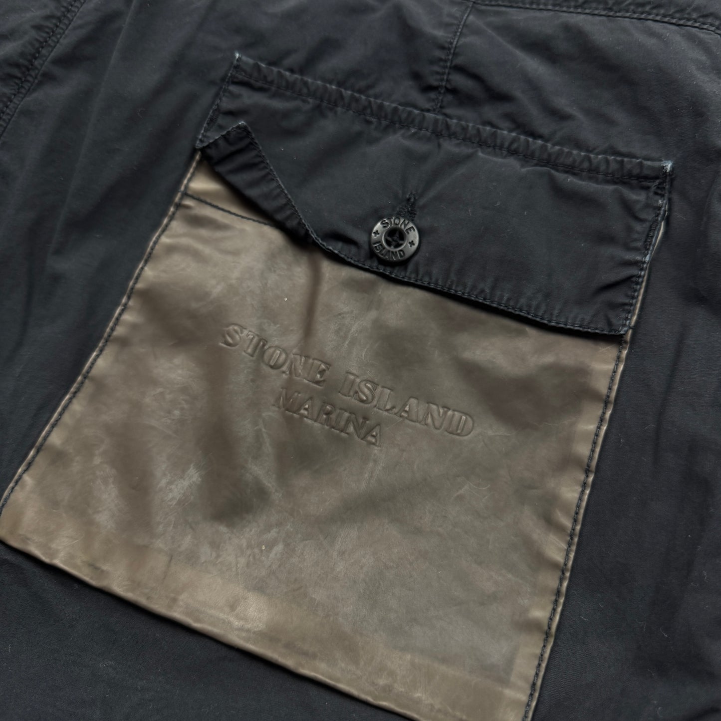 Stone Island Marina Cargo Shorts Leather Back Pocket SS 2015