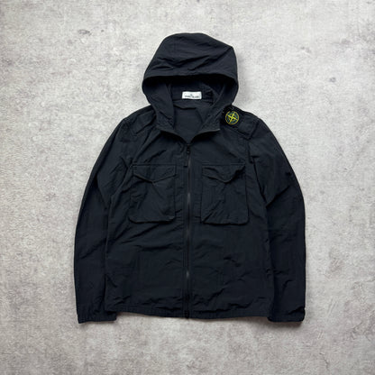 Stone Island Nylon Metal Hooded Overshirt Shoulder Badge SS 2021