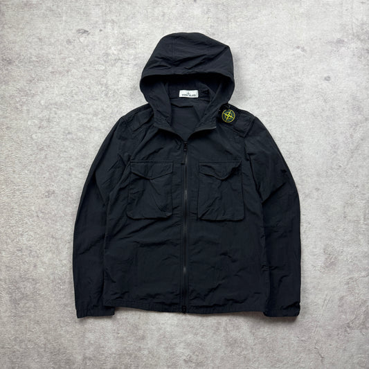 Stone Island Nylon Metal Hooded Overshirt Shoulder Badge SS 2021
