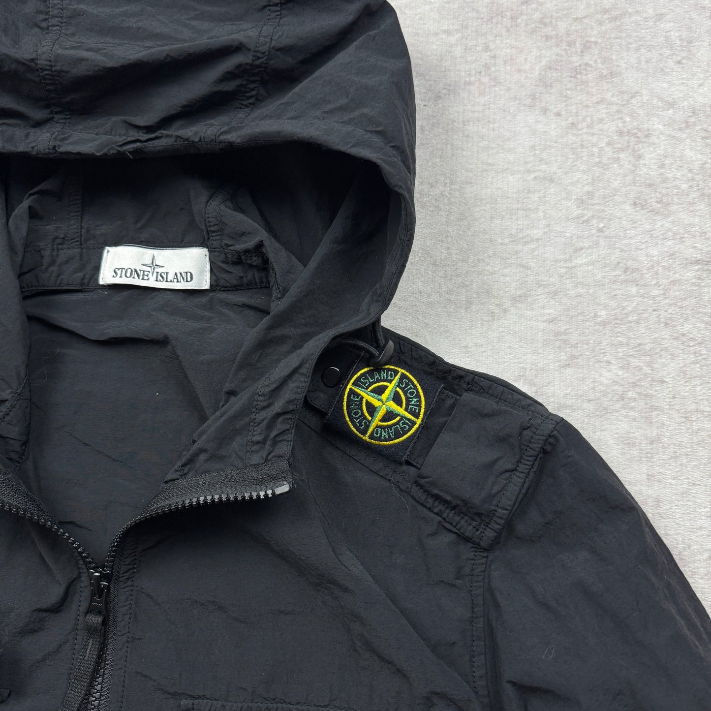 Stone Island Nylon Metal Hooded Overshirt Shoulder Badge SS 2021