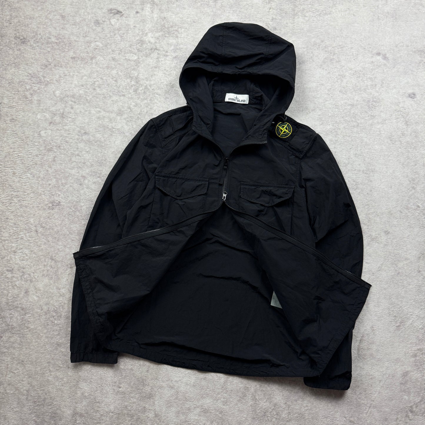 Stone Island Nylon Metal Hooded Overshirt Shoulder Badge SS 2021