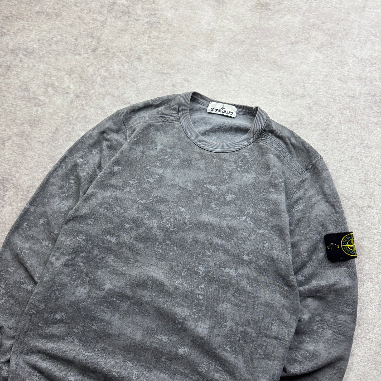 Stone Island Painted Camo Crewneck Sweatshirt SS 2016