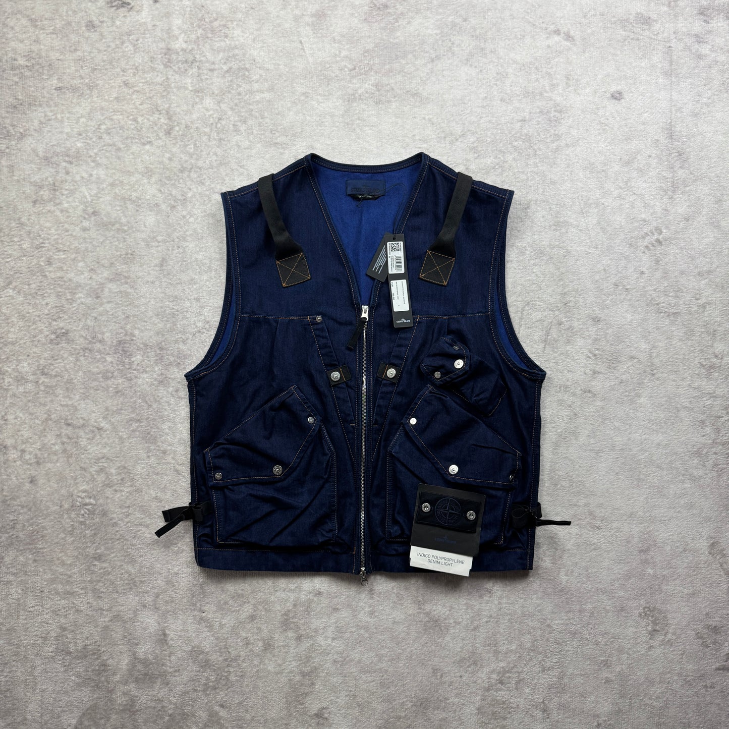 Stone Island Indigo Polypropylene Denim Light Vest SS 2026