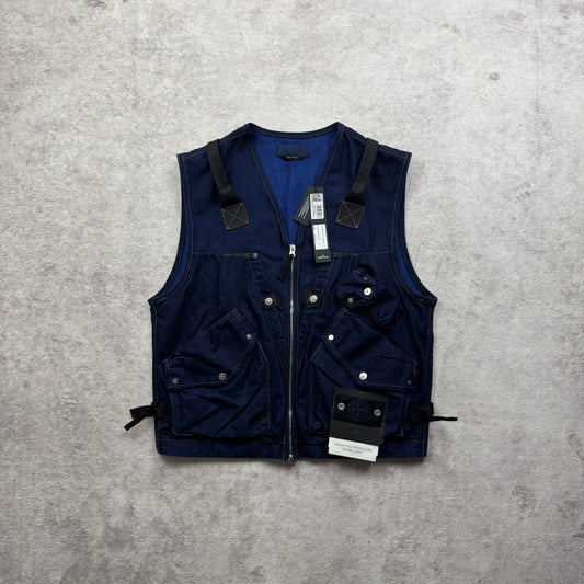 Stone Island Indigo Polypropylene Denim Light Vest SS 2026