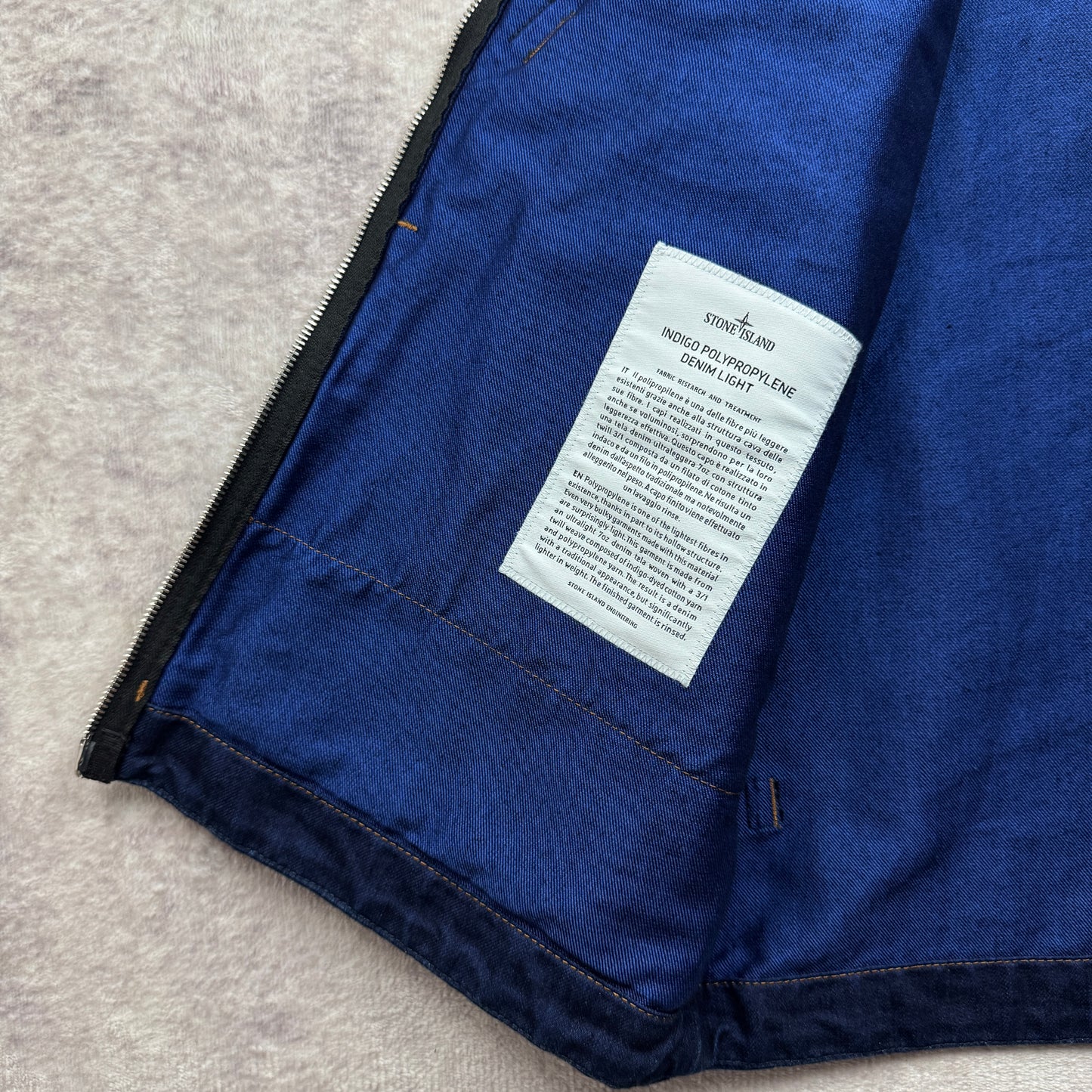 Stone Island Indigo Polypropylene Denim Light Vest SS 2026