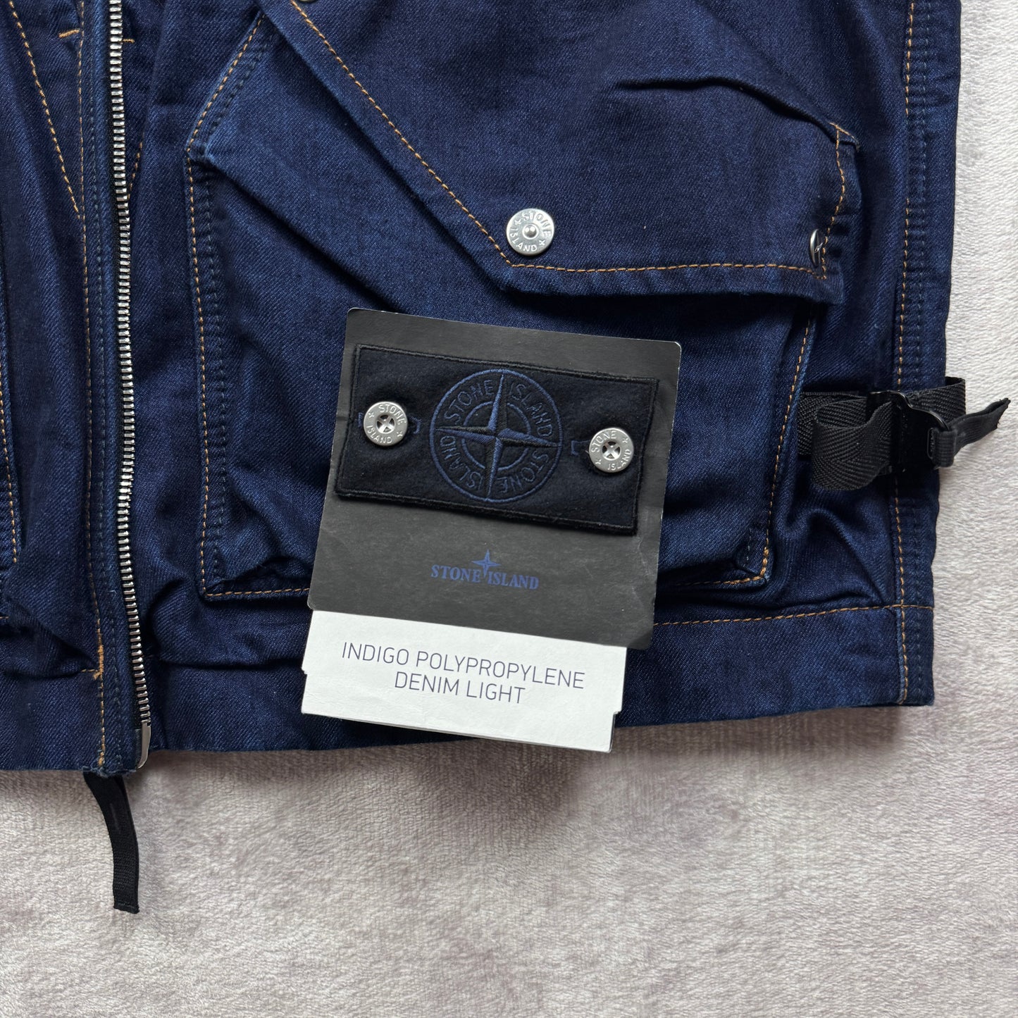 Stone Island Indigo Polypropylene Denim Light Vest SS 2026